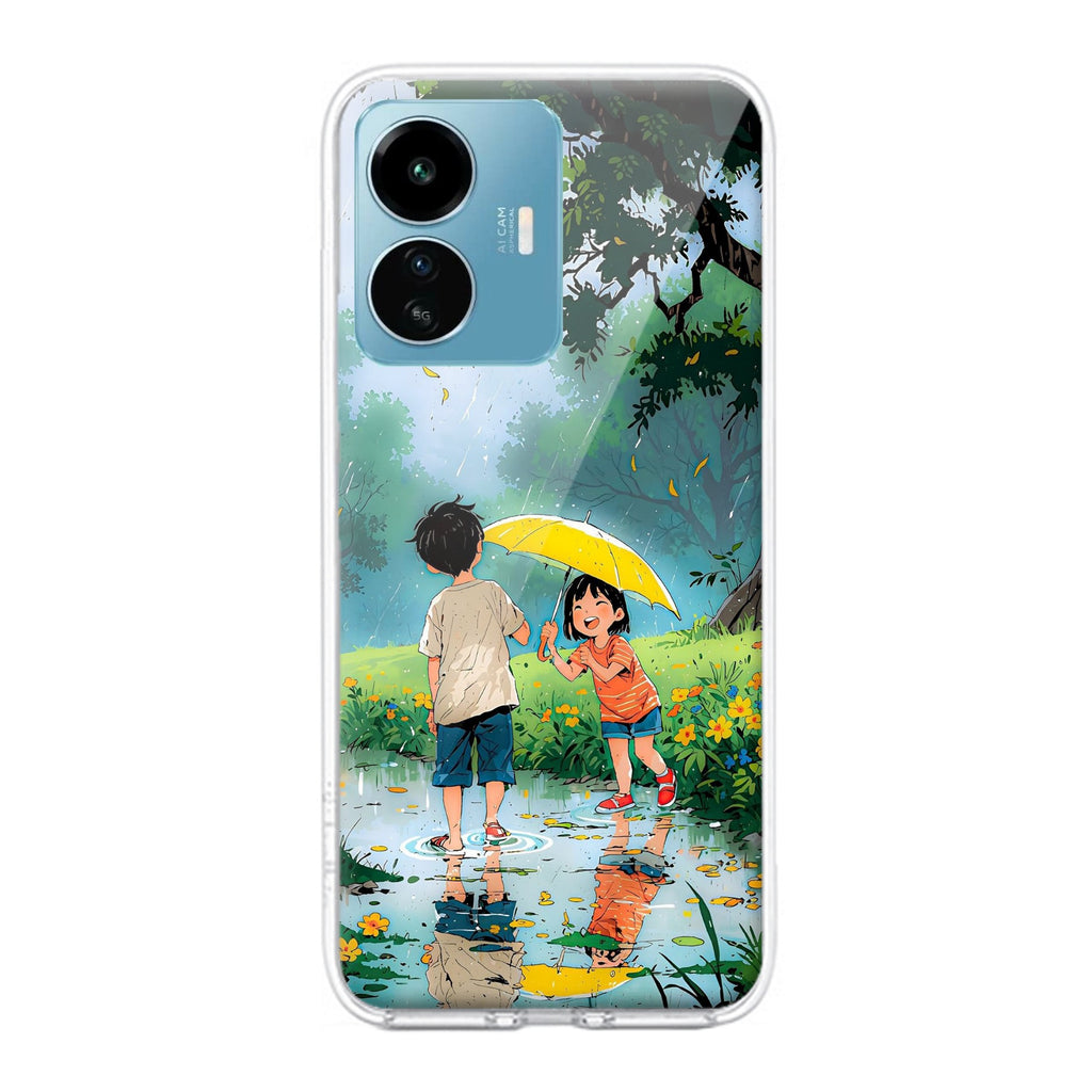 Raindrop Moments Transparent Silicon Case For iQOO Z6 Lite 5G