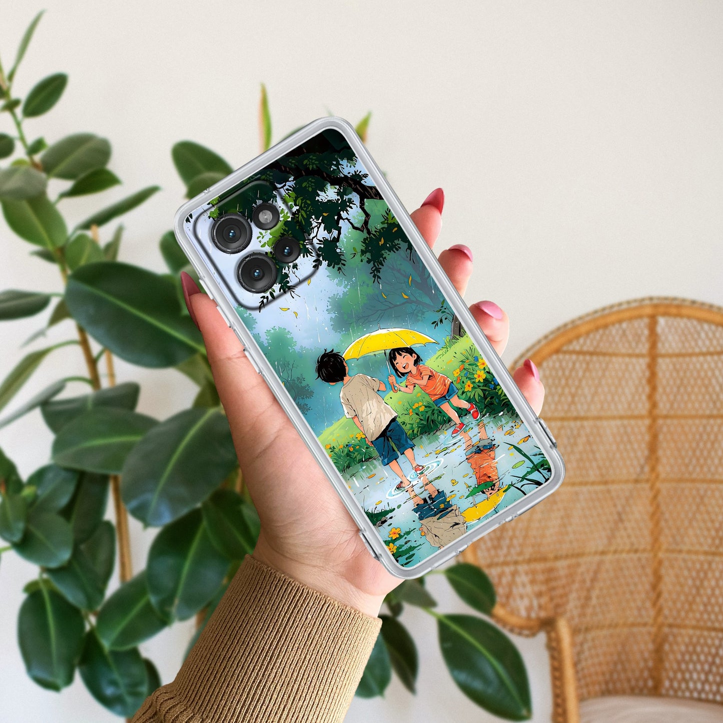 Raindrop Moments Transparent Silicon Case For Motorola