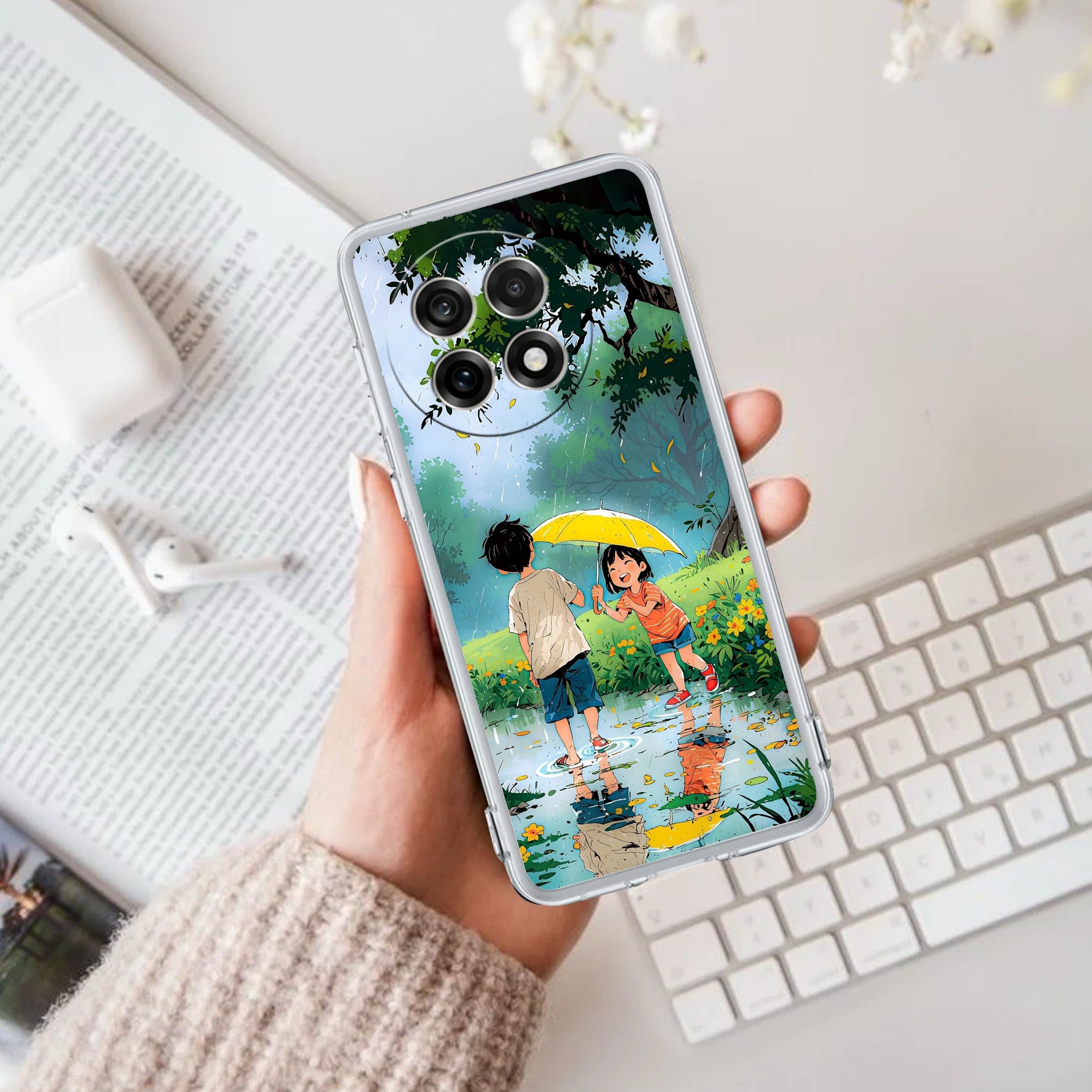 Raindrop Moments Anti Yellow Case For OnePlus 13R 5G