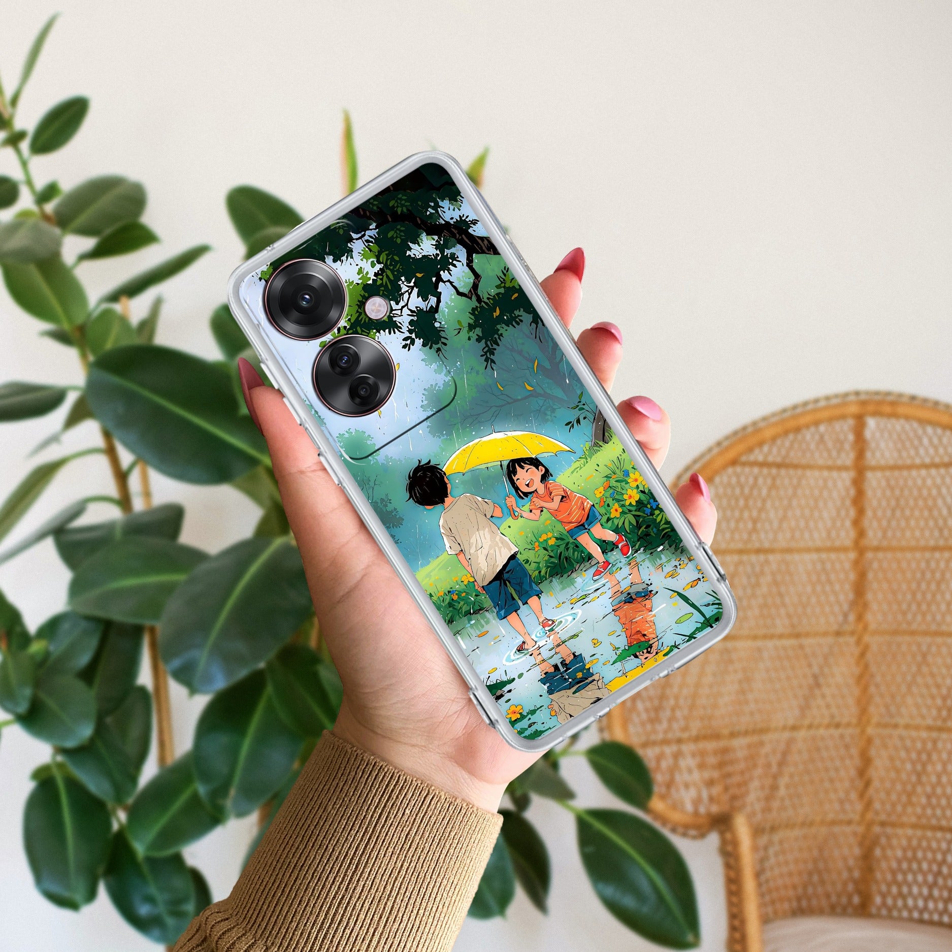 Raindrop Moments Transparent Silicon Case For Oppo F25 Pro 5G