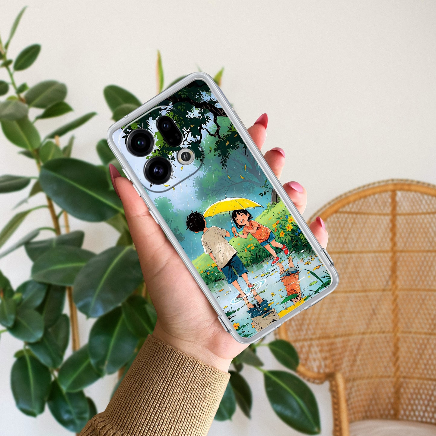 Raindrop Moments Transparent Silicon Case For Oppo