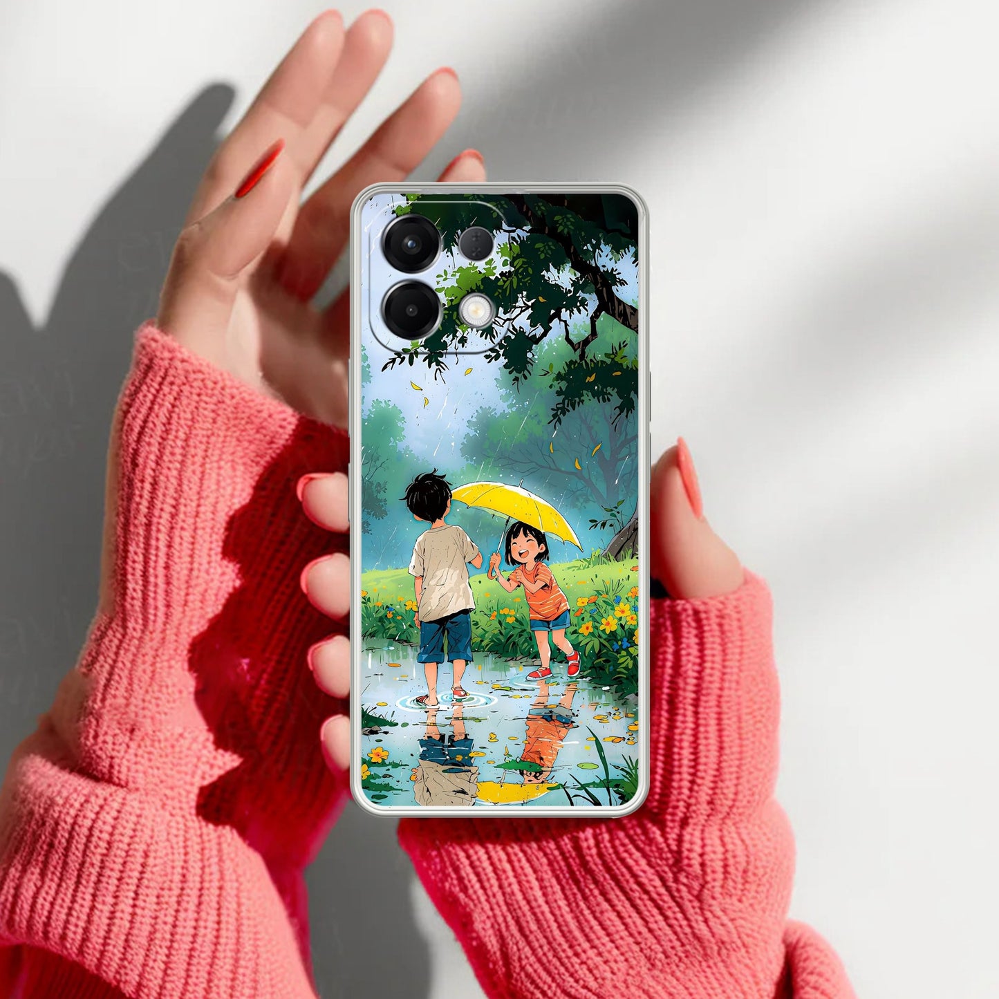 Raindrop Moments Transparent Silicon Case For Oppo