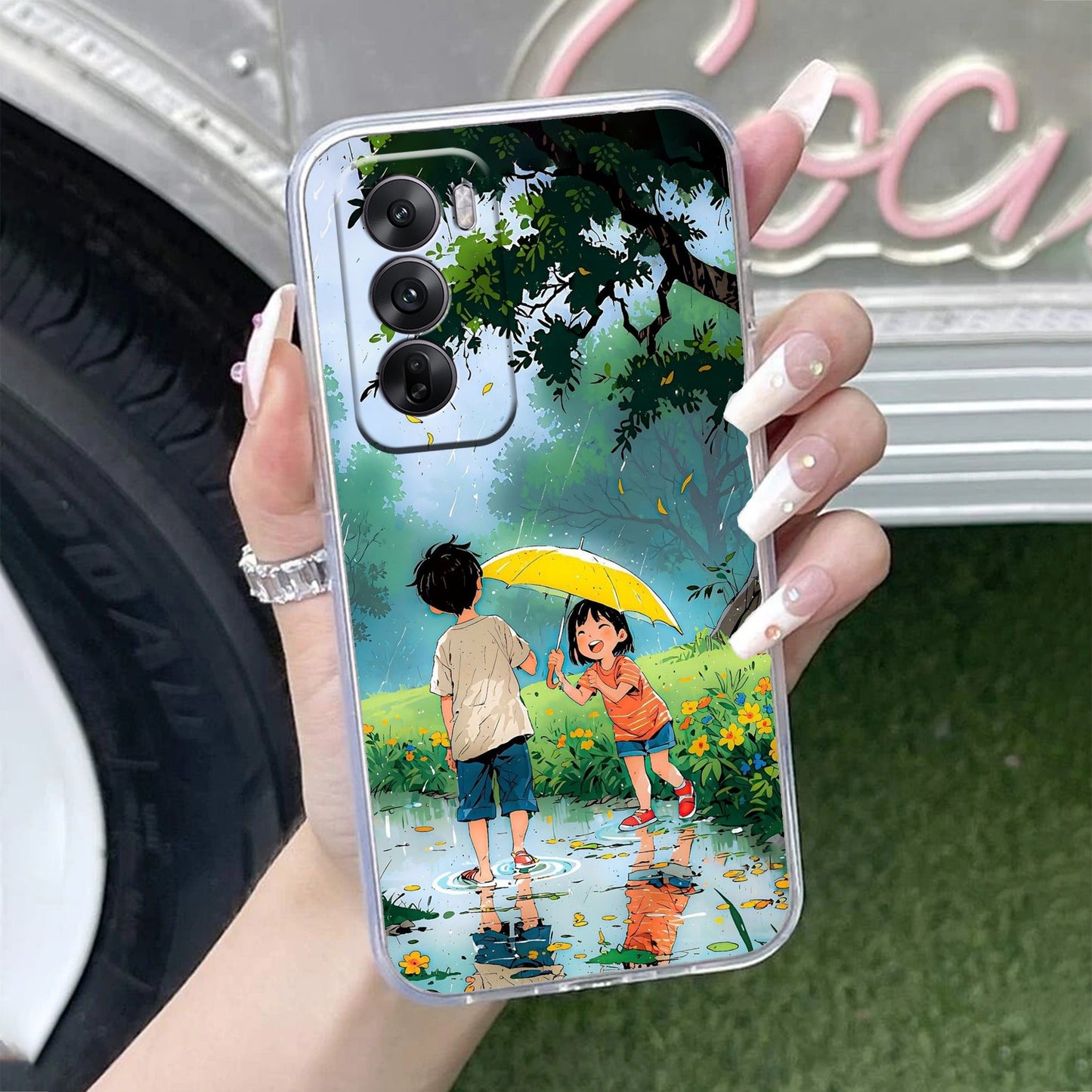 Raindrop Moments Transparent Silicon Case For Oppo