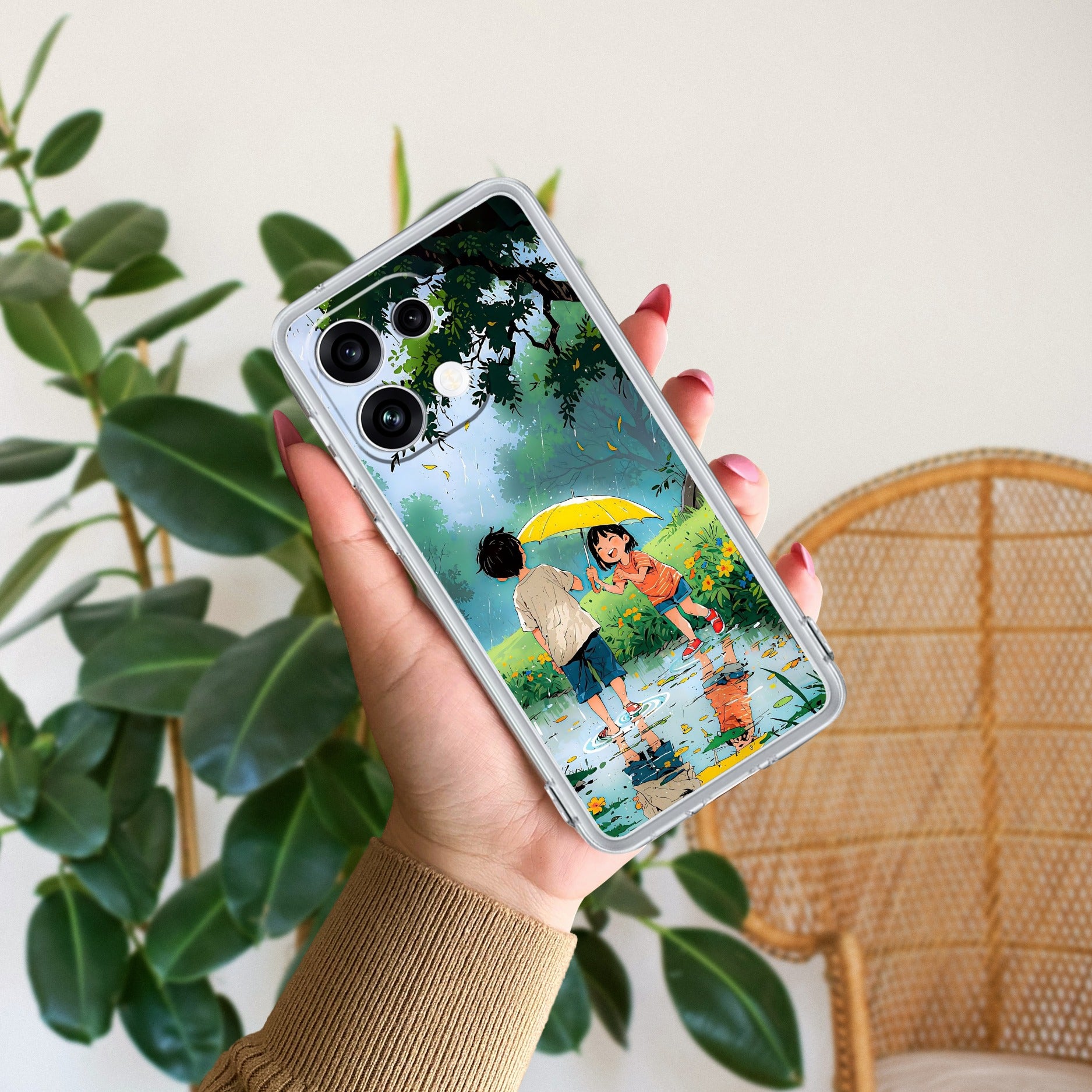 Raindrop Moments Anti Yellow Case For Oppo Reno 16C 5G
