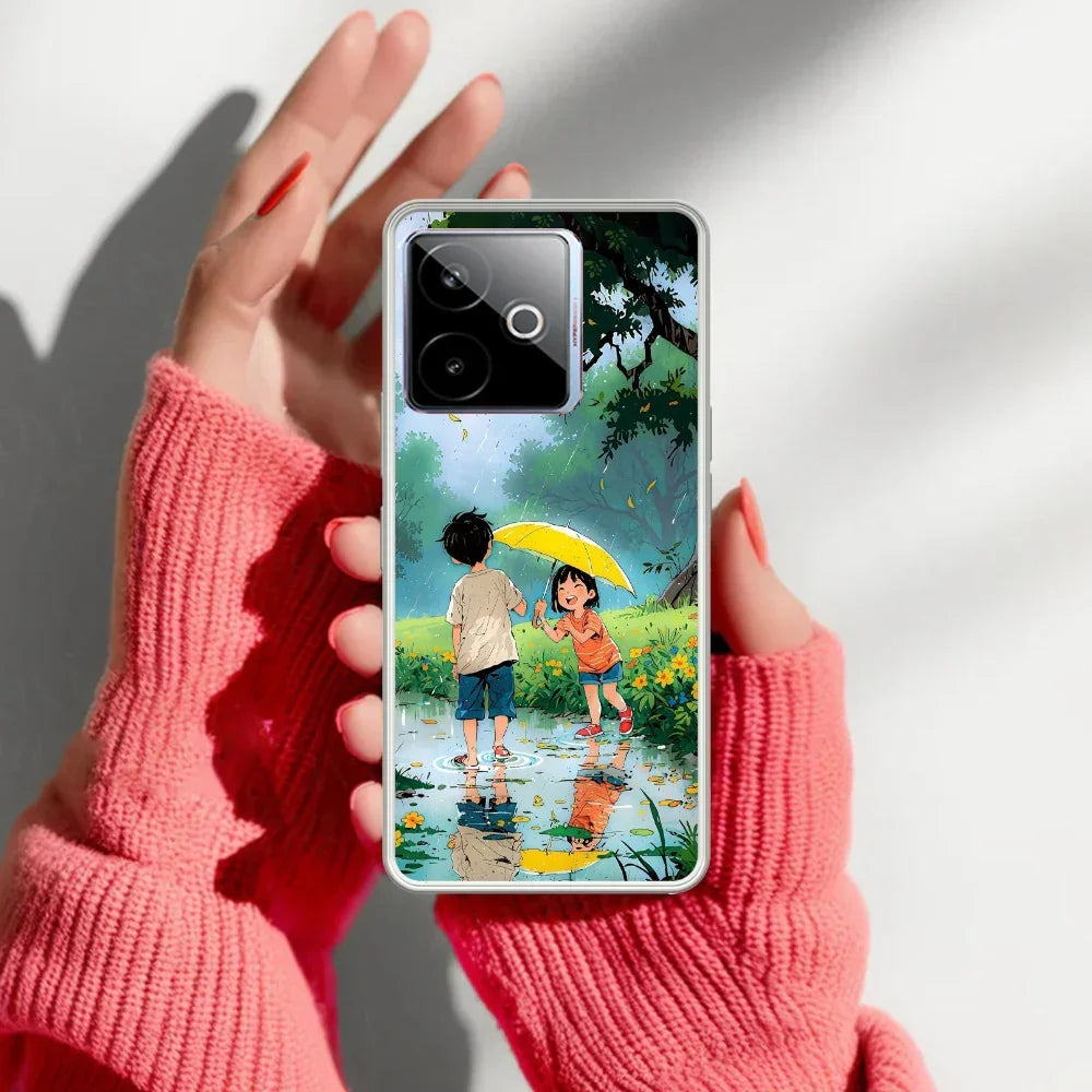 Raindrop Moments Transparent Silicon Case For Realme/Narzo