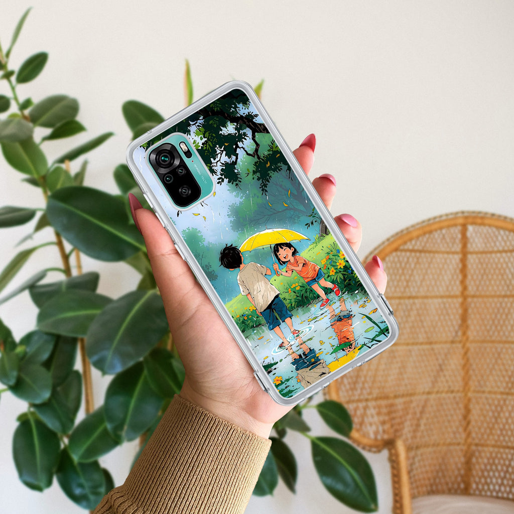 Raindrop Moments Transparent Silicon Case For Redmi Note 10 / 10S