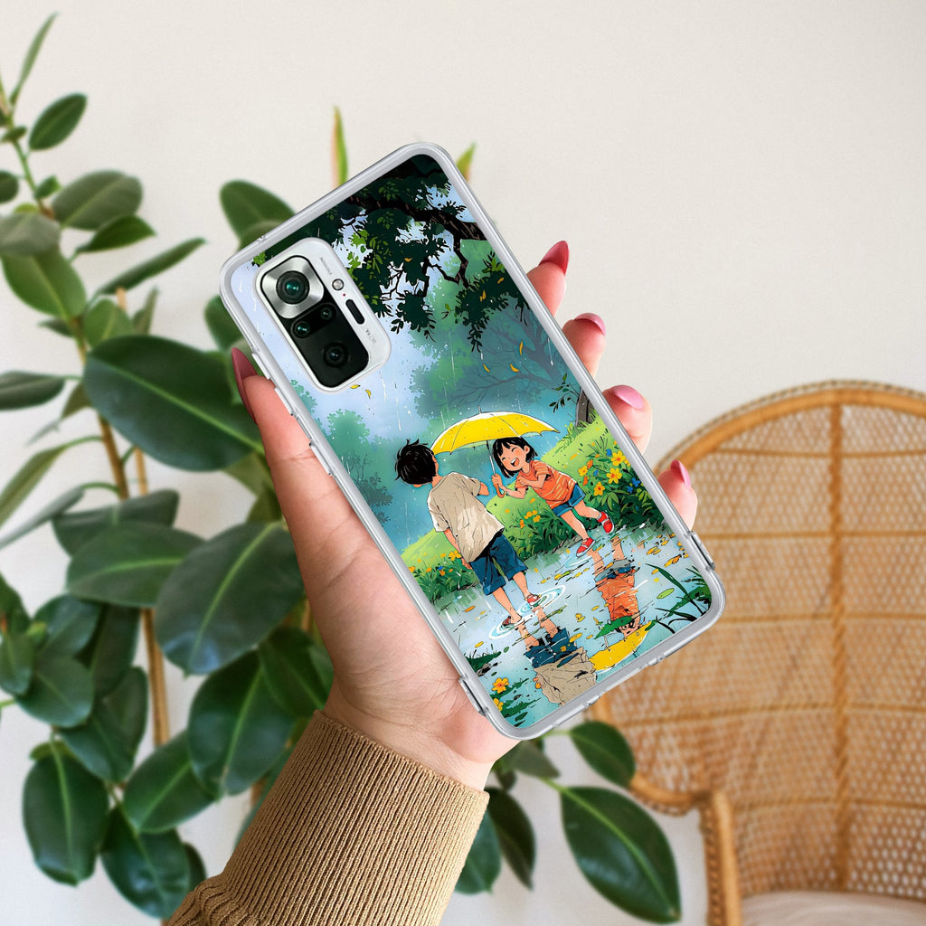 Raindrop Moments Transparent Silicon Case For Redmi Note 15 Pro Plus 5G