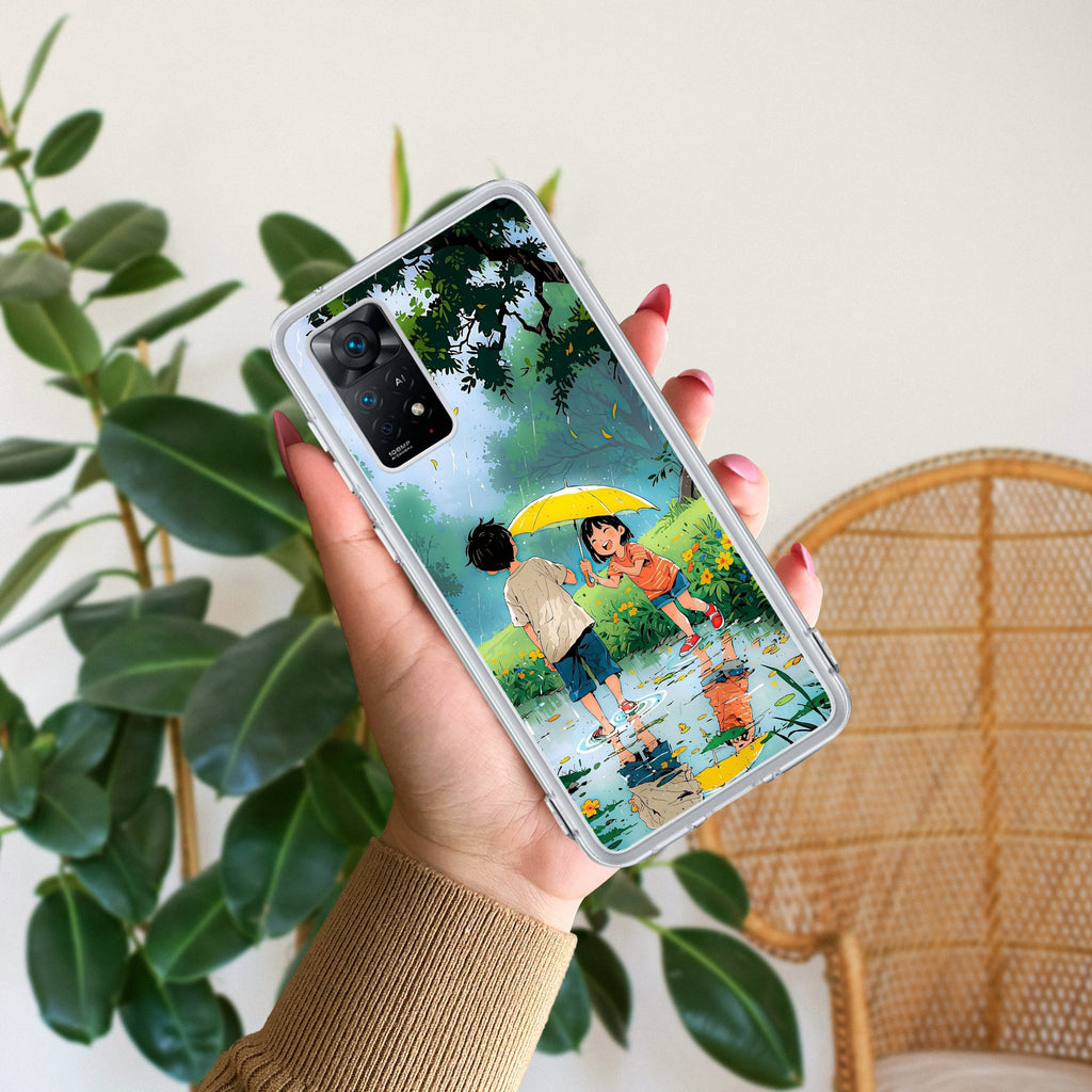 Raindrop Moments Transparent Silicon Case For Redmi Note 11