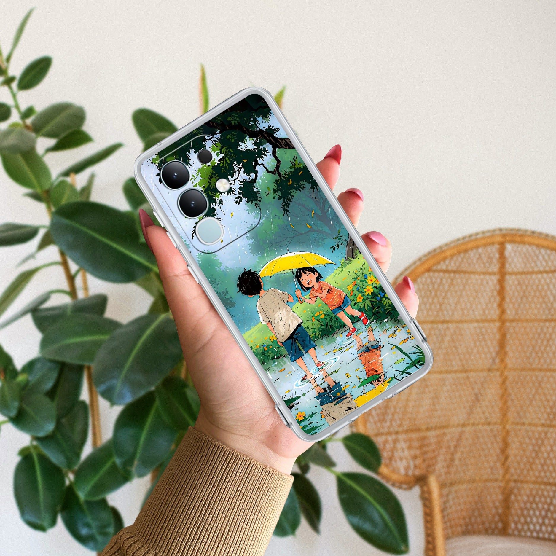 Raindrop Moments Transparent Silicon Case For Vivo Y21 / Vivo Y21A / Vivo Y21E /Vivo Y21S/ Vivo Y21T