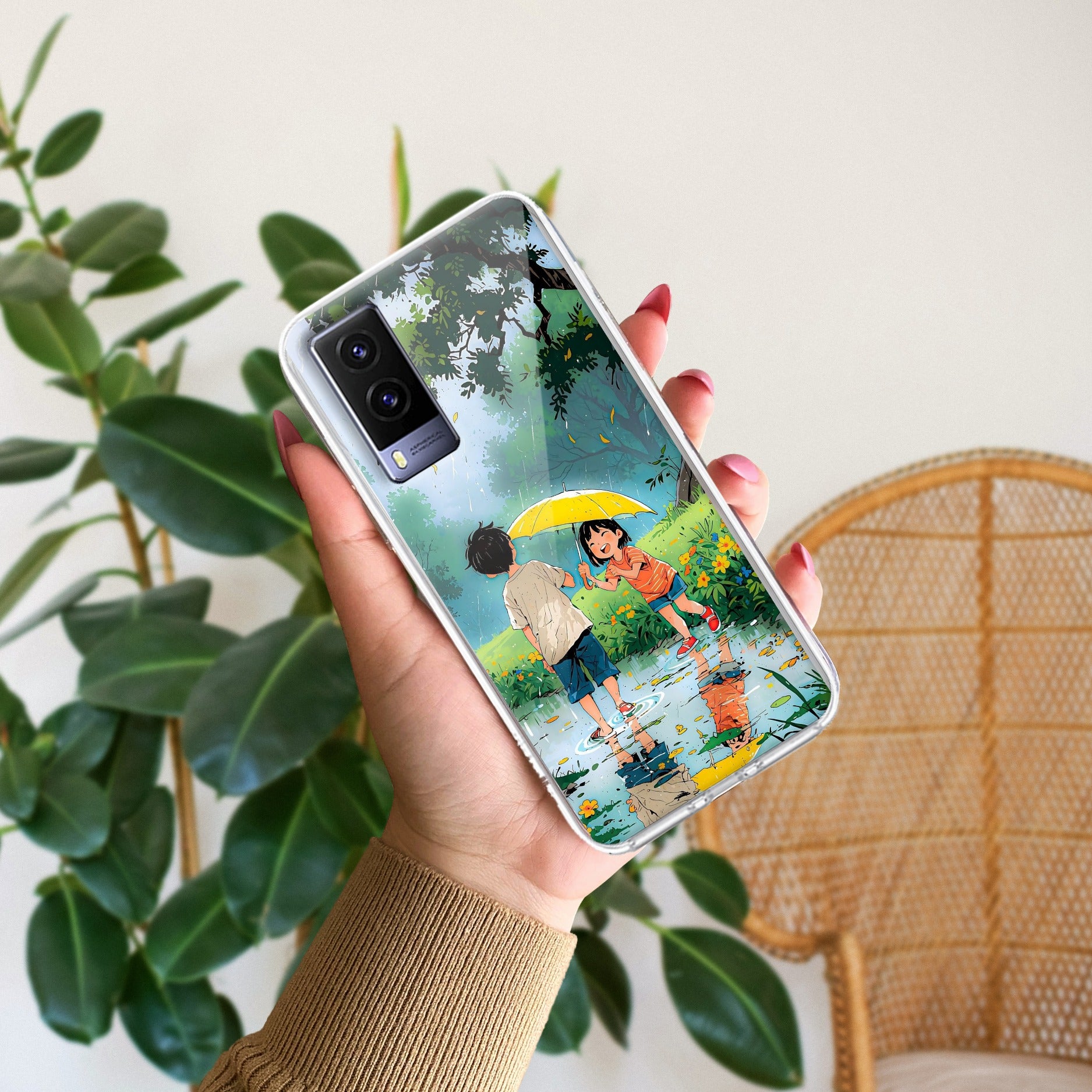 Raindrop Moments Transparent Silicon Case For Vivo Y20s/Vivo Y20A/Vivo Y20G/Vivo Y20i / Vivo Y20T / Vivo Y20