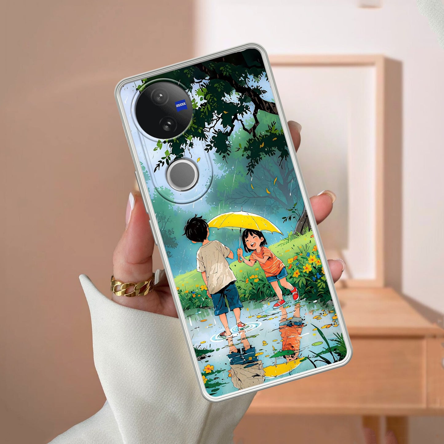 Raindrop Moments Transparent Silicon Case For Vivo