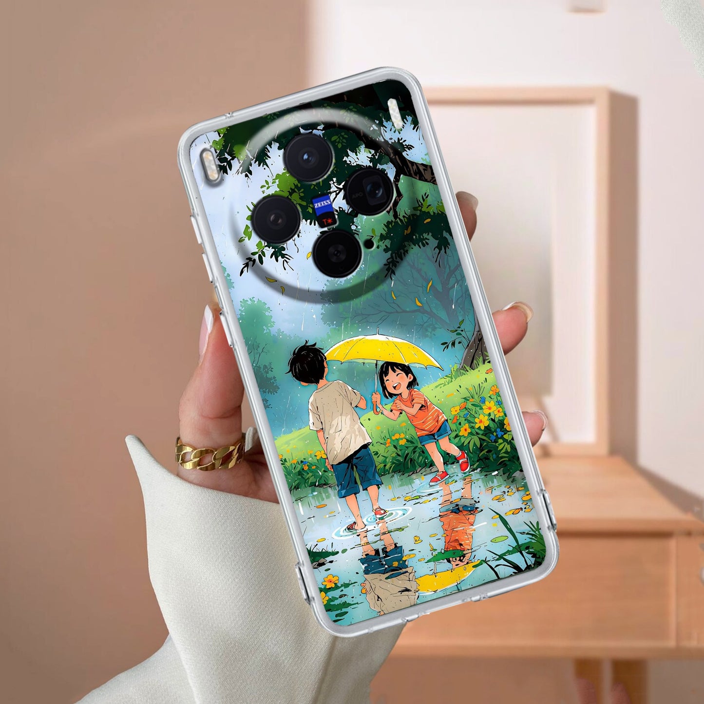 Raindrop Moments Transparent Silicon Case For Vivo