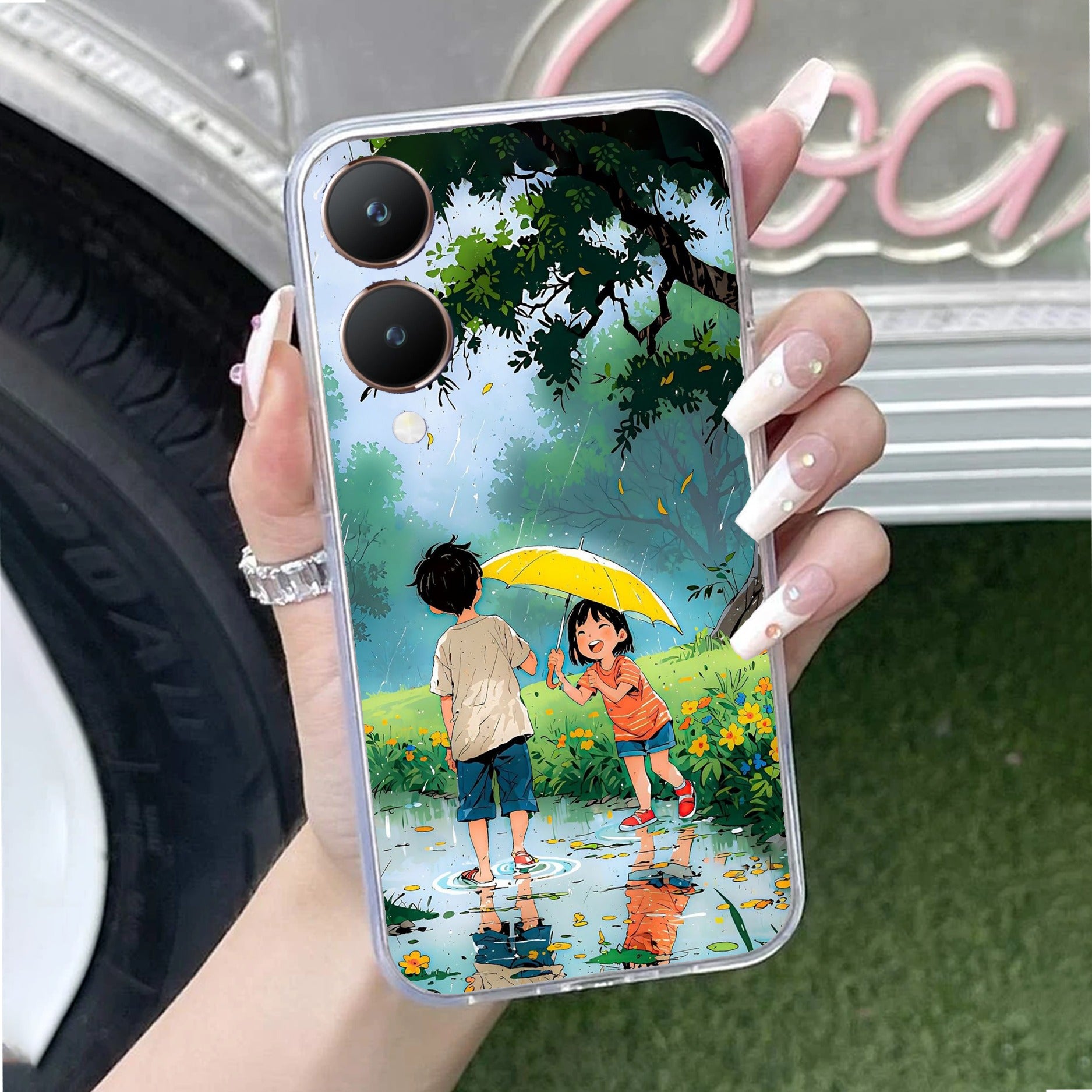 Raindrop Moments Anti Yellow Case For Vivo Y28 5G