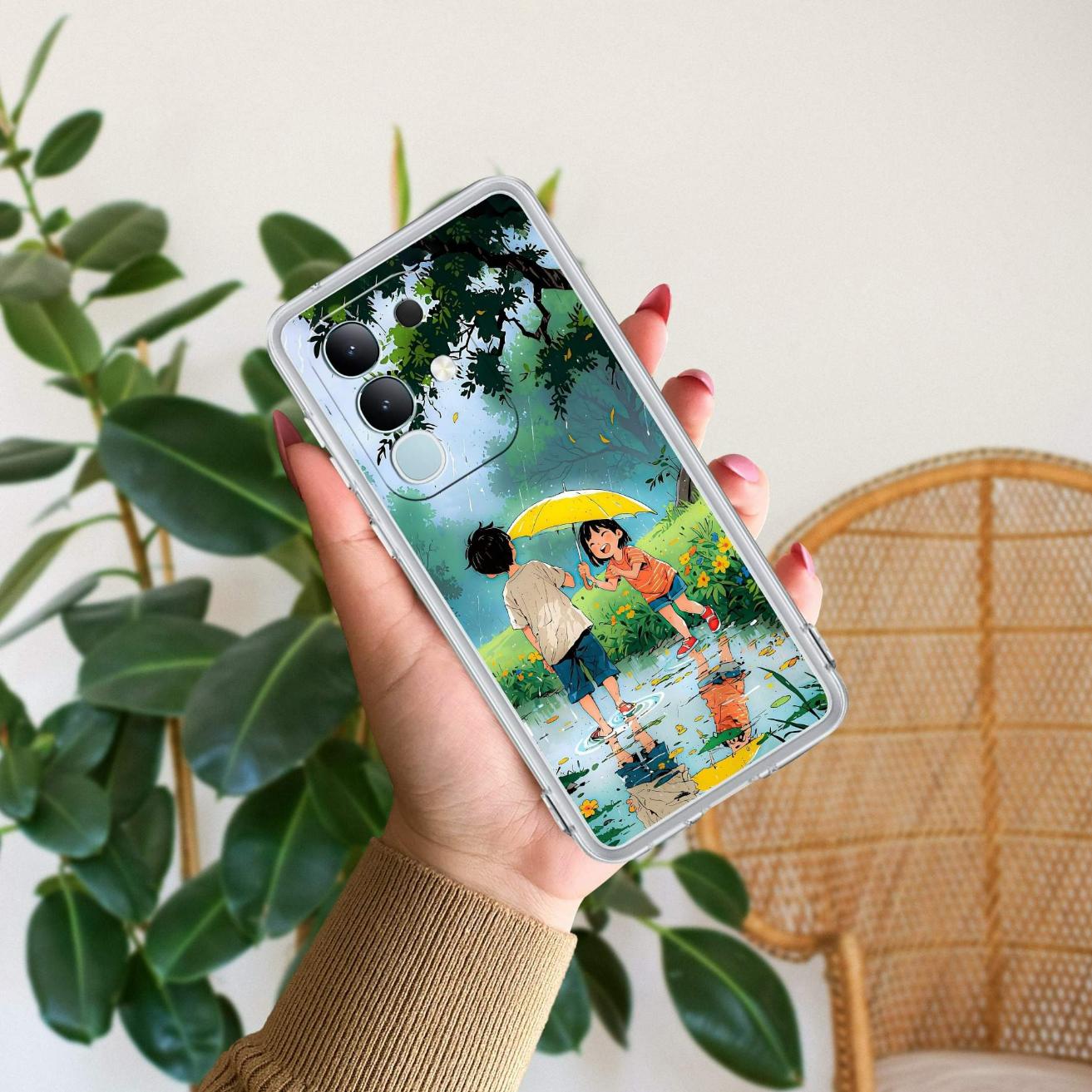 Raindrop Moments Transparent Silicon Case For Vivo Y12G /Vivo Y12S