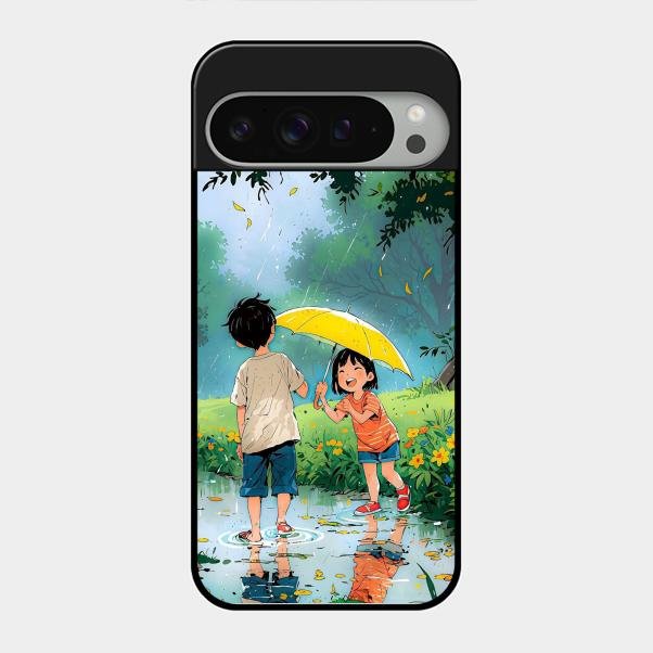Raindrop Momentss Glossy Metal Case Cover For Google Pixel 9 Pro Xl