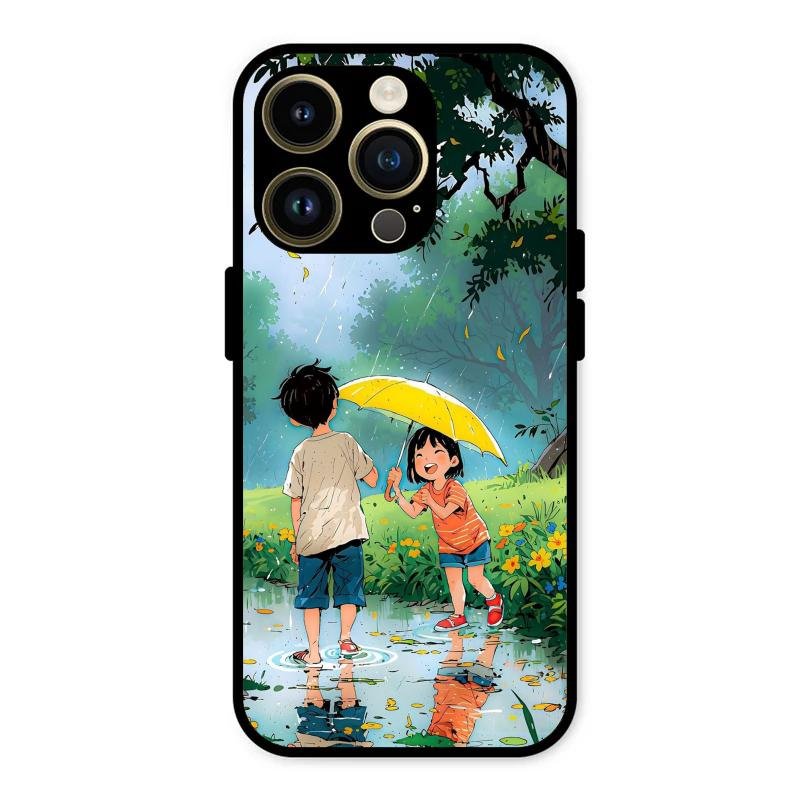 Raindrop Momentss Glossy Metal Case Cover For iPhone 14 Pro