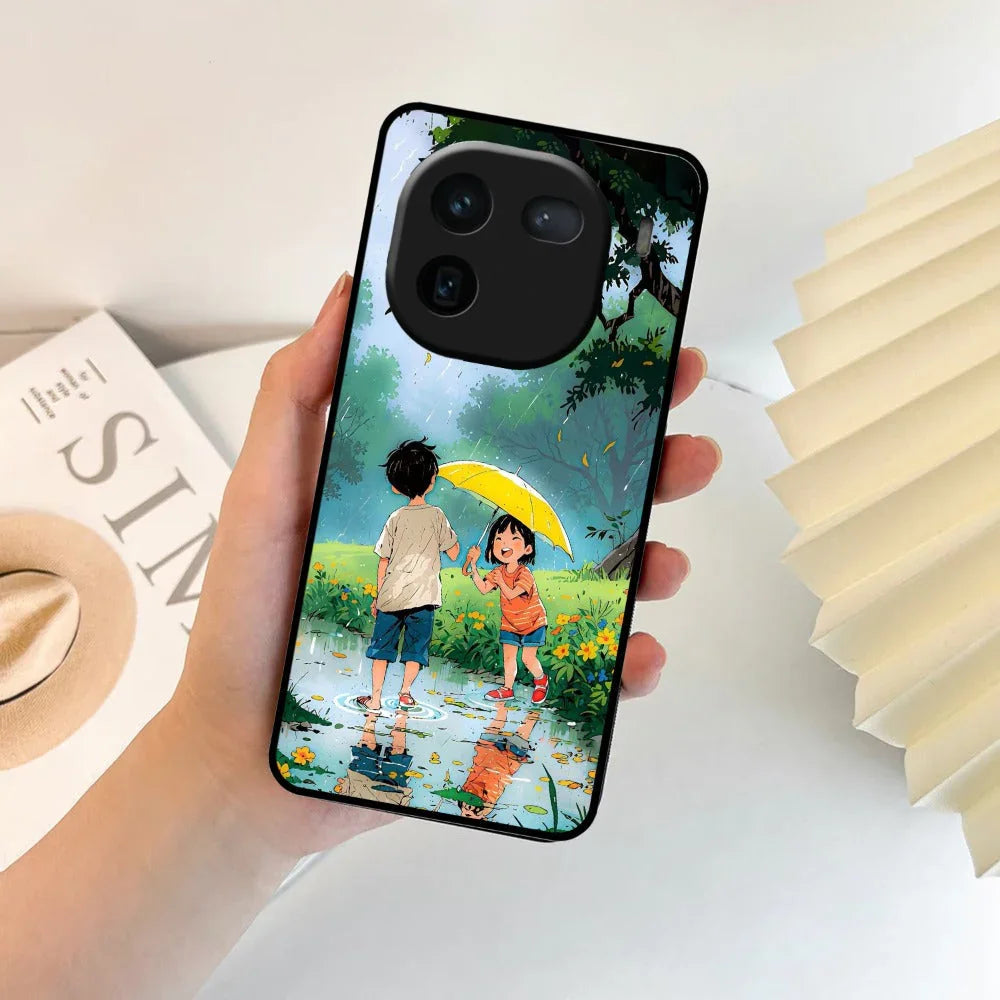 Raindrop Moments Glossy Metal Case Cover For iQOO - ShopOnCliQ