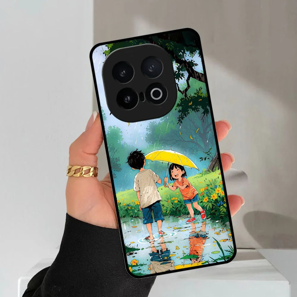 Raindrop Moments Glossy Metal Case Cover For iQOO - ShopOnCliQ