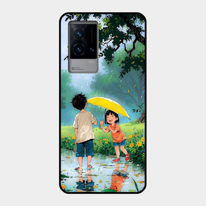 Raindrop Momentss Glossy Metal Case Cover For Iqoo 9 5G