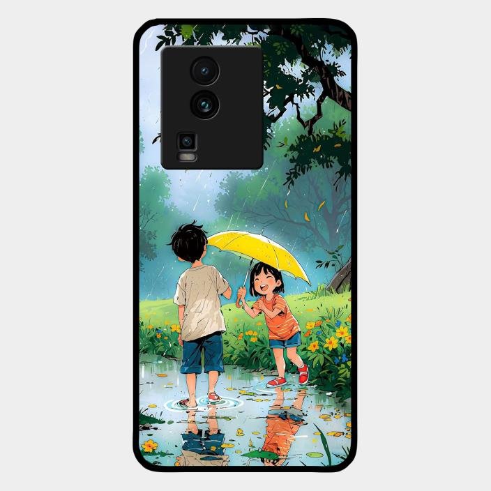 Raindrop Momentss Glossy Metal Case Cover For Iqoo Neo 7 5G