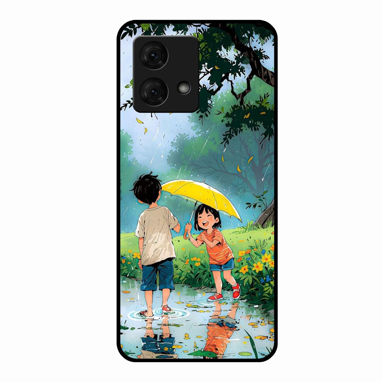 Raindrop Momentss Glossy Metal Case Cover For Motorola g84 5G