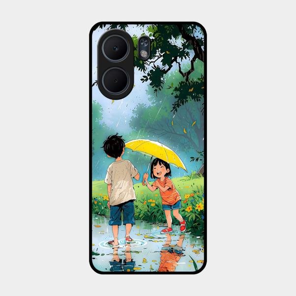 Raindrop Momentss Glossy Metal Case Cover For Oppo A5X 5G