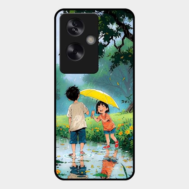 Raindrop Momentss Glossy Metal Case Cover For Oppo A79 5G