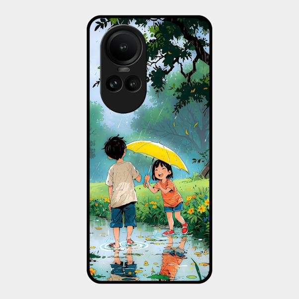 Raindrop Momentss Glossy Metal Case Cover For Oppo Reno 10 Pro 5G