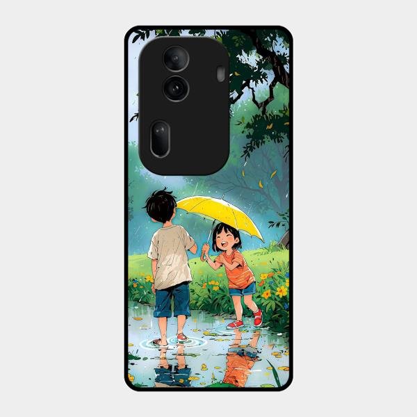 Raindrop Momentss Glossy Metal Case Cover For Oppo Reno 11 Pro 5G