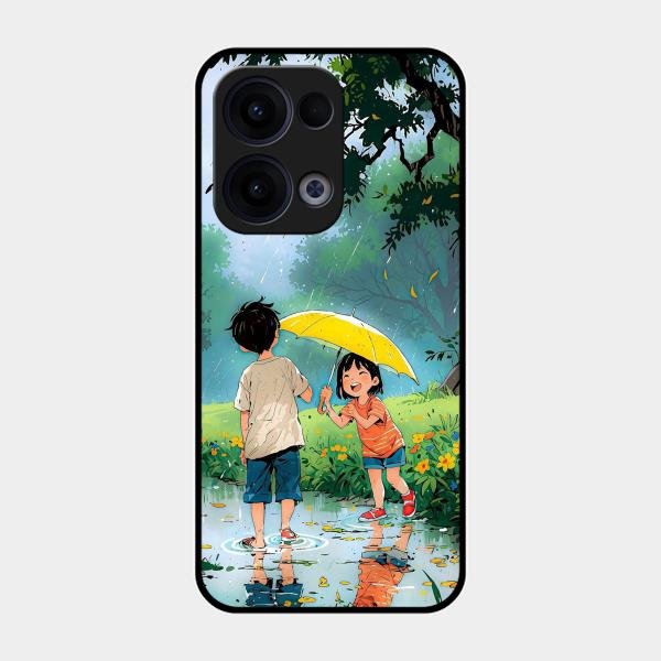 Raindrop Momentss Glossy Metal Case Cover For Oppo Reno 13 5G