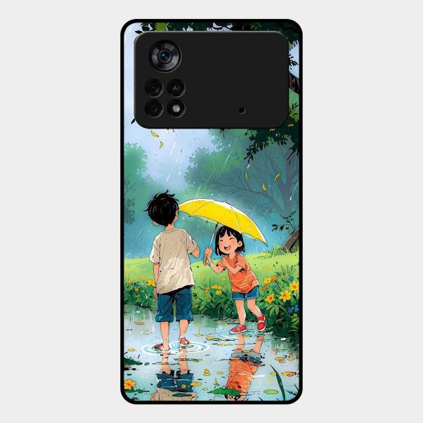 Raindrop Momentss Glossy Metal Case Cover For Poco X4 Pro 5G