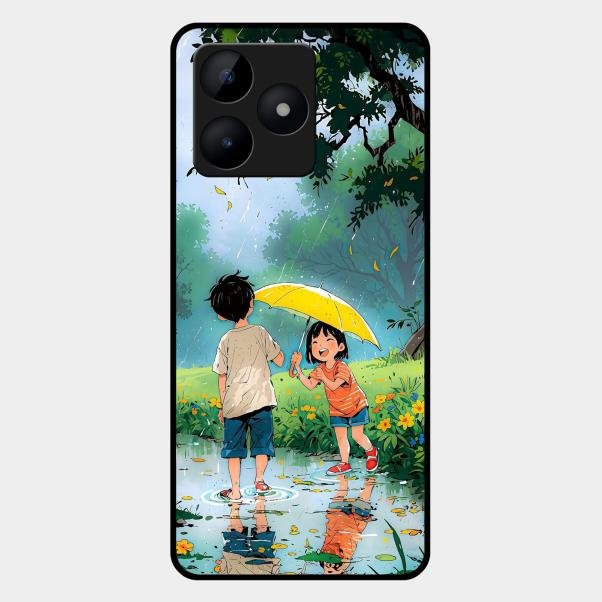 Raindrop Momentss Glossy Metal Case Cover For Realme C53