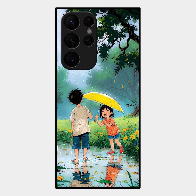 Raindrop Momentss Glossy Metal Case Cover For Samsung Galaxy S22 Ultra 5G