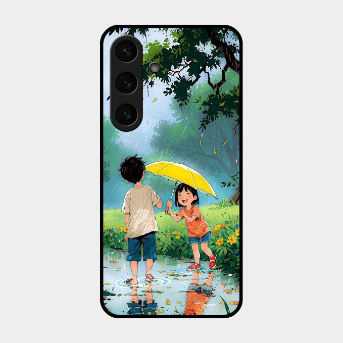 Raindrop Momentss Glossy Metal Case Cover For Samsung Galaxy S24 Fe 5G
