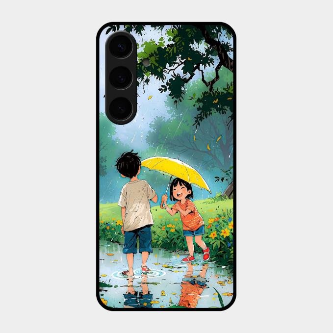 Raindrop Momentss Glossy Metal Case Cover For Samsung Galaxy S24 Plus 5G