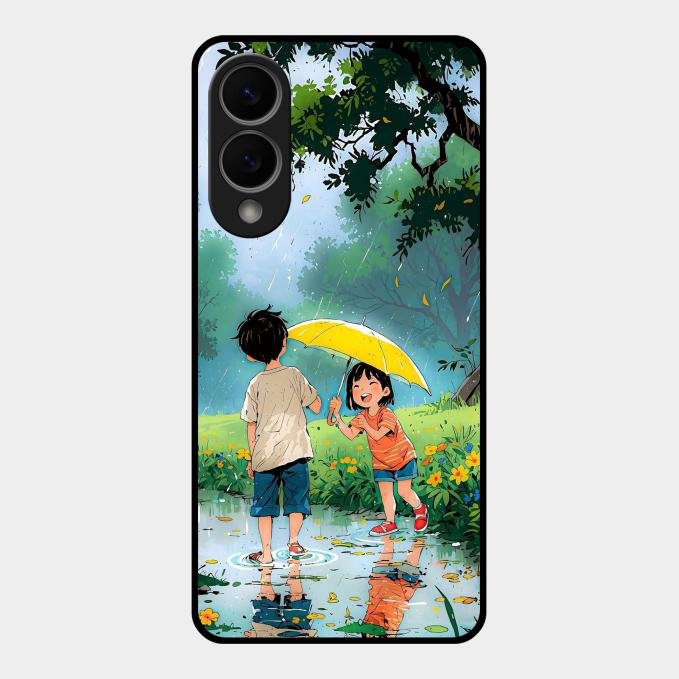Raindrop Momentss Glossy Metal Case Cover For Samsung Galaxy S25 Edge 5G