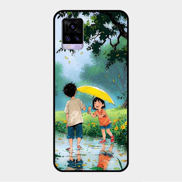 Raindrop Momentss Glossy Metal Case Cover For Vivo V20