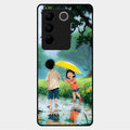 Raindrop Momentss Glossy Metal Case Cover For Vivo V27 5G