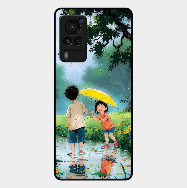 Raindrop Momentss Glossy Metal Case Cover For Vivo X60 Pro 5G