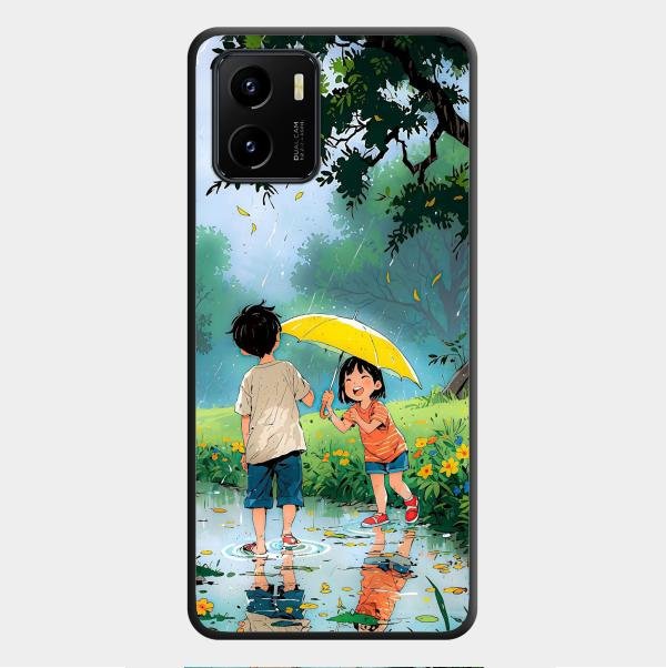 Raindrop Momentss Glossy Metal Case Cover For Vivo Y01