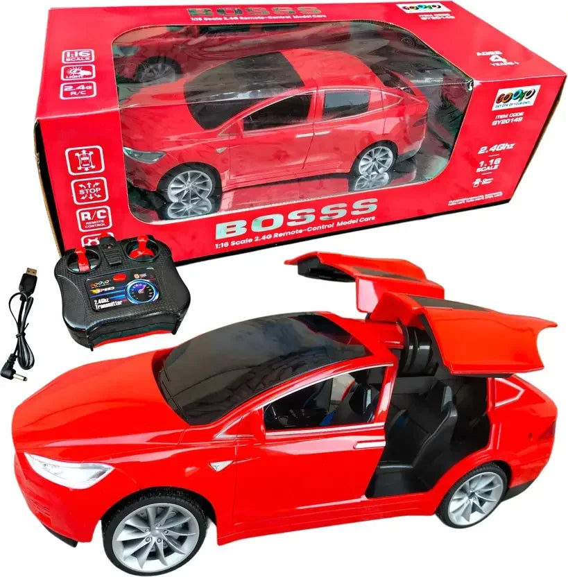 Rechargeable Remote Control Sports Car with 2.4GHz Frequency and Opening Doors – Red - ShopOnCliQ