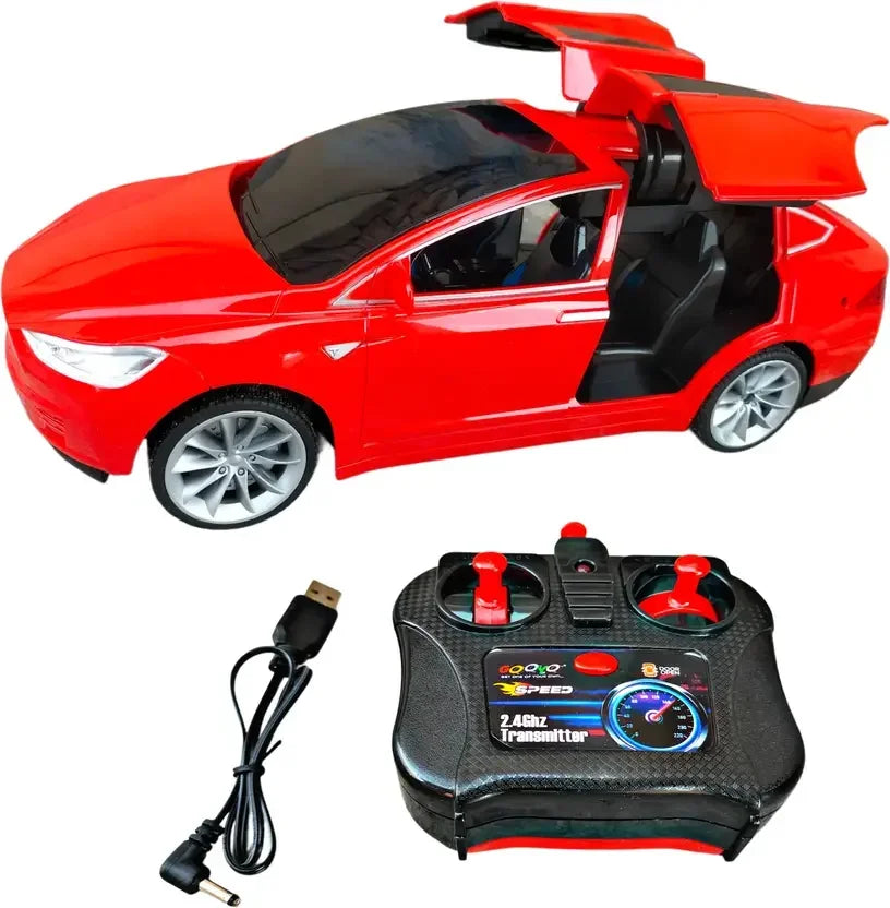 Rechargeable Remote Control Sports Car with 2.4GHz Frequency and Opening Doors – Red - ShopOnCliQ