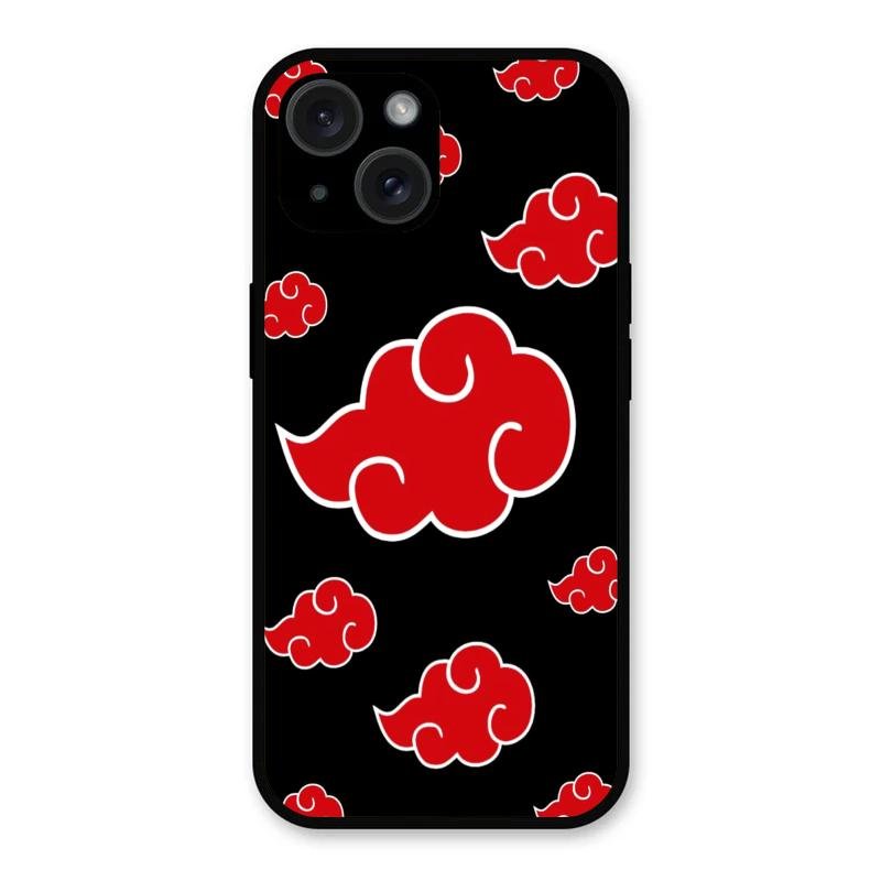 Red Cloud Mobile Glass Phone Case For iPhone 15 Plus