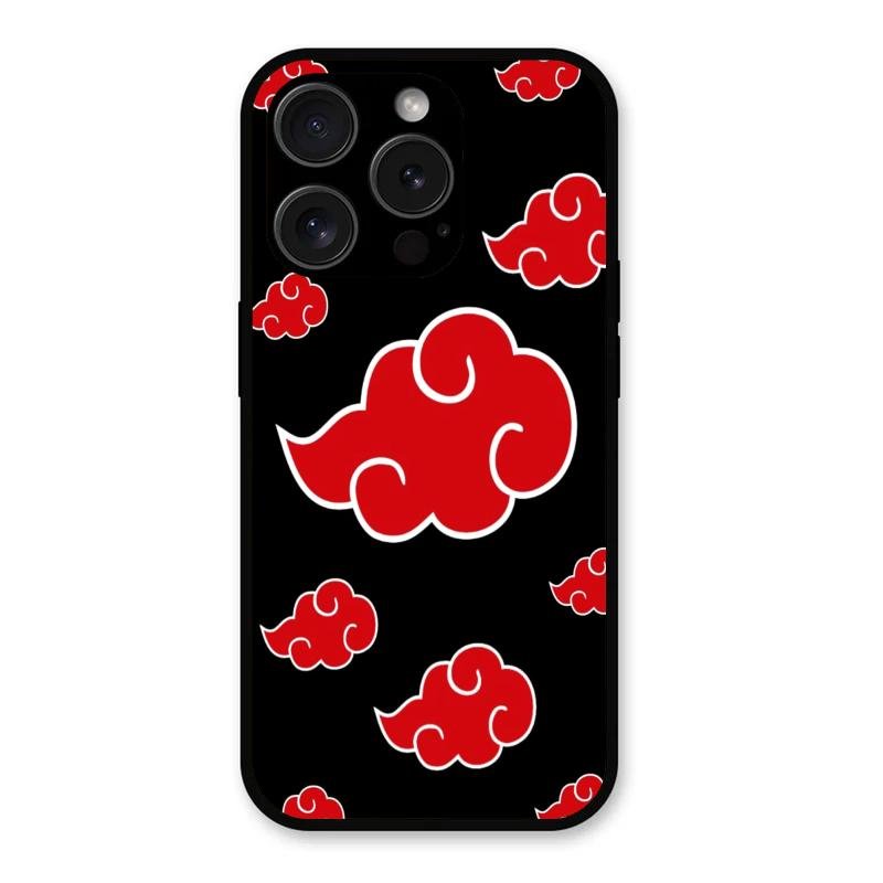 Red Cloud Mobile Glass Phone Case For iPhone 15 Pro Max