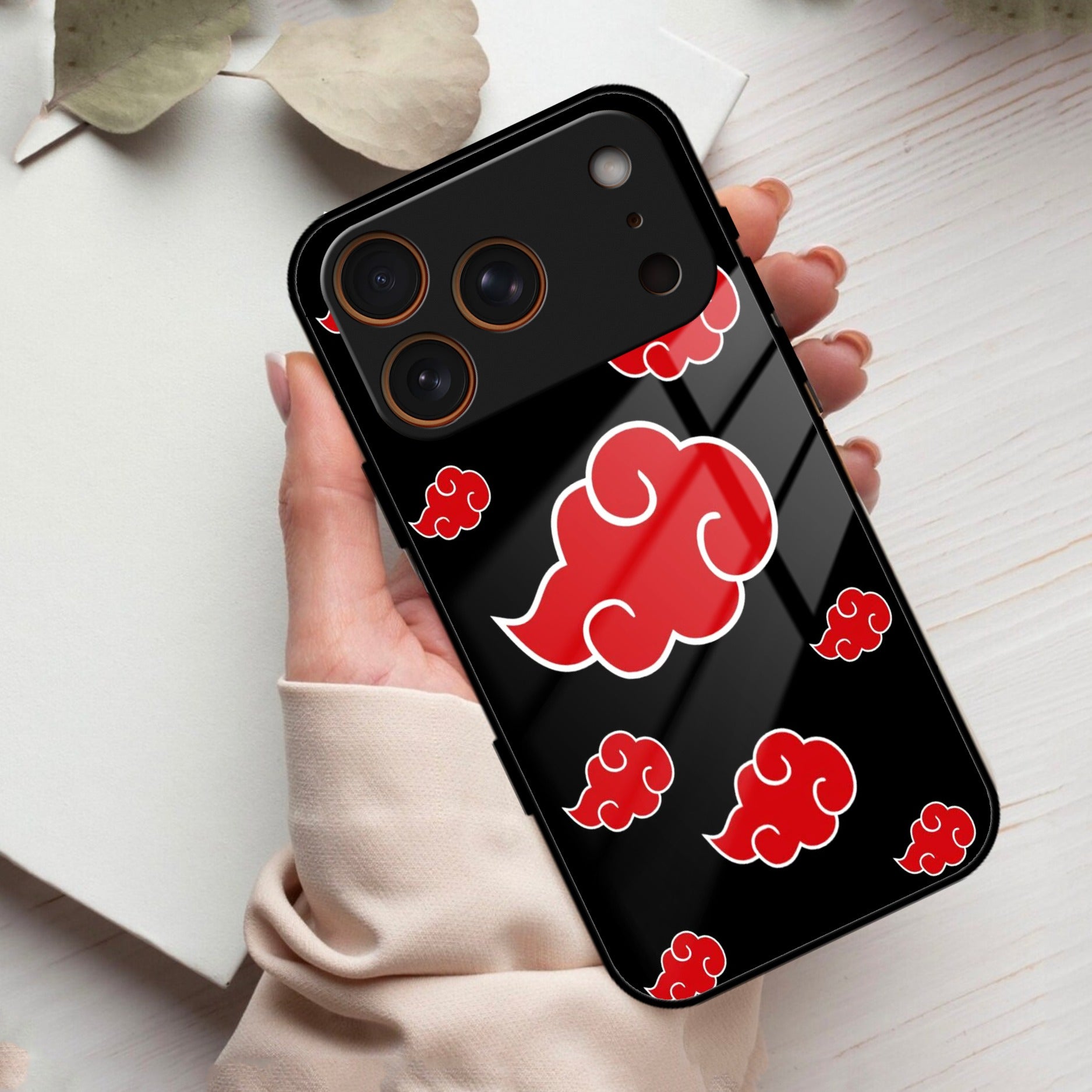 Red Cloud Mobile Glass Phone Case For iPhone 17 Pro