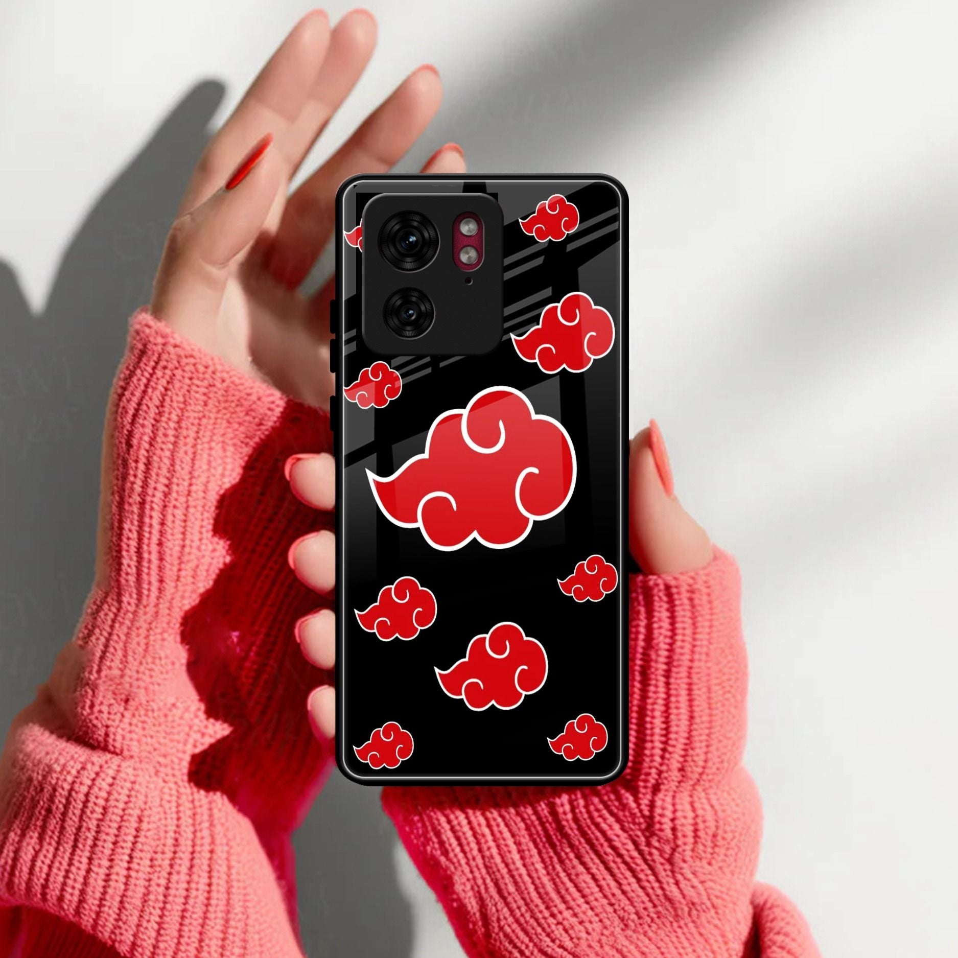 Red Cloud Mobile Glass Phone Case For Motorola