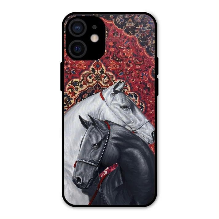 Regal Stallion Tapestry Glass Case For iPhone