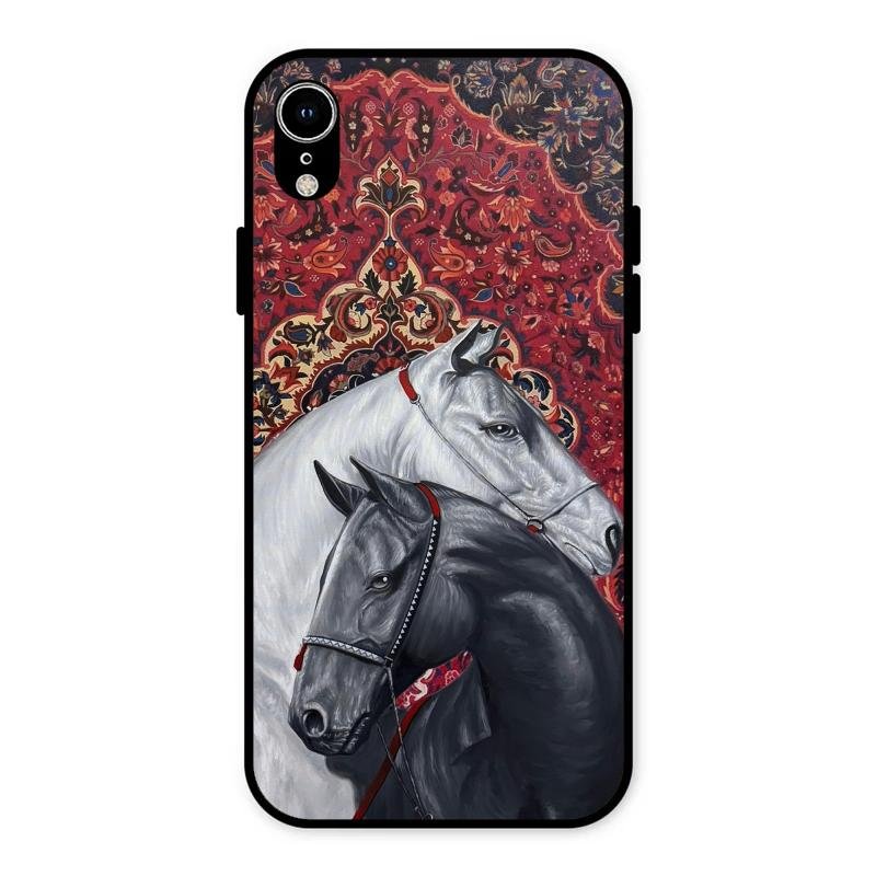 Regal Stallion Tapestry Glass Case For iPhone