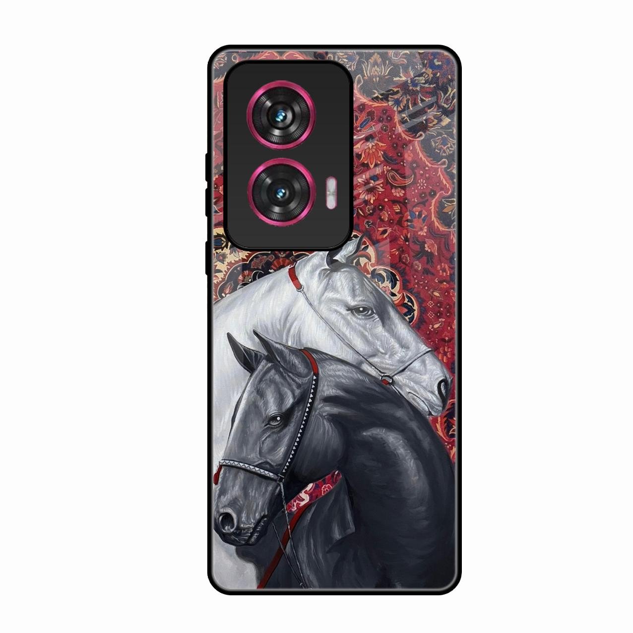 Regal Stallion Tapestry Glass Case For Motorola