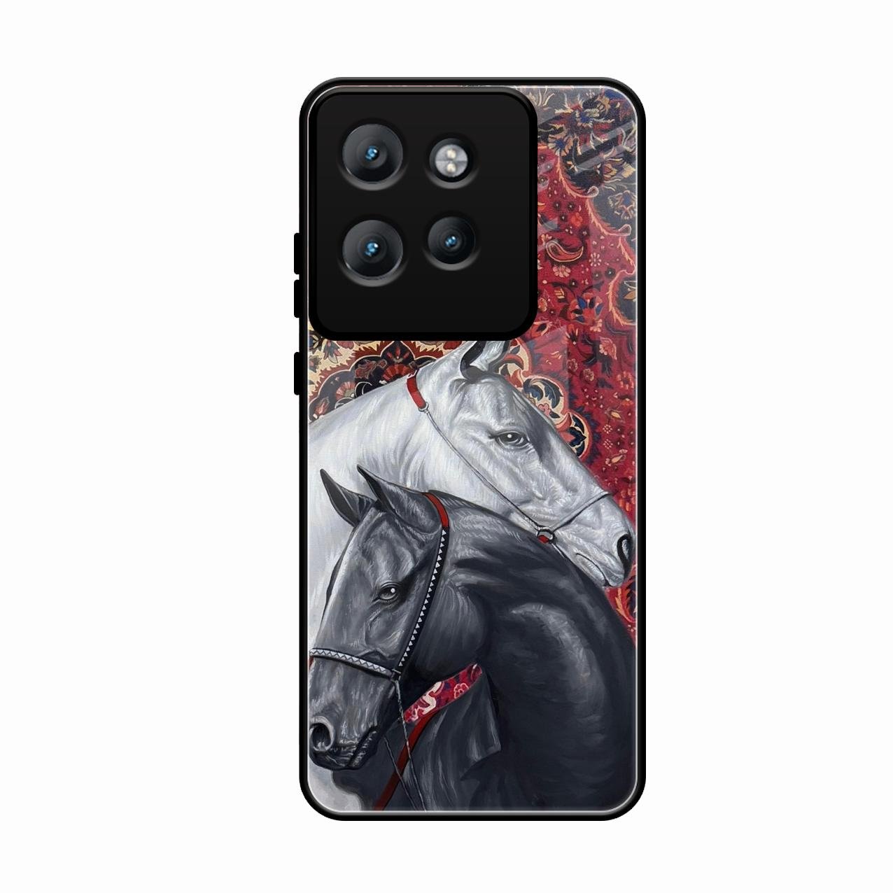 Regal Stallion Tapestry Glass Case For Motorola